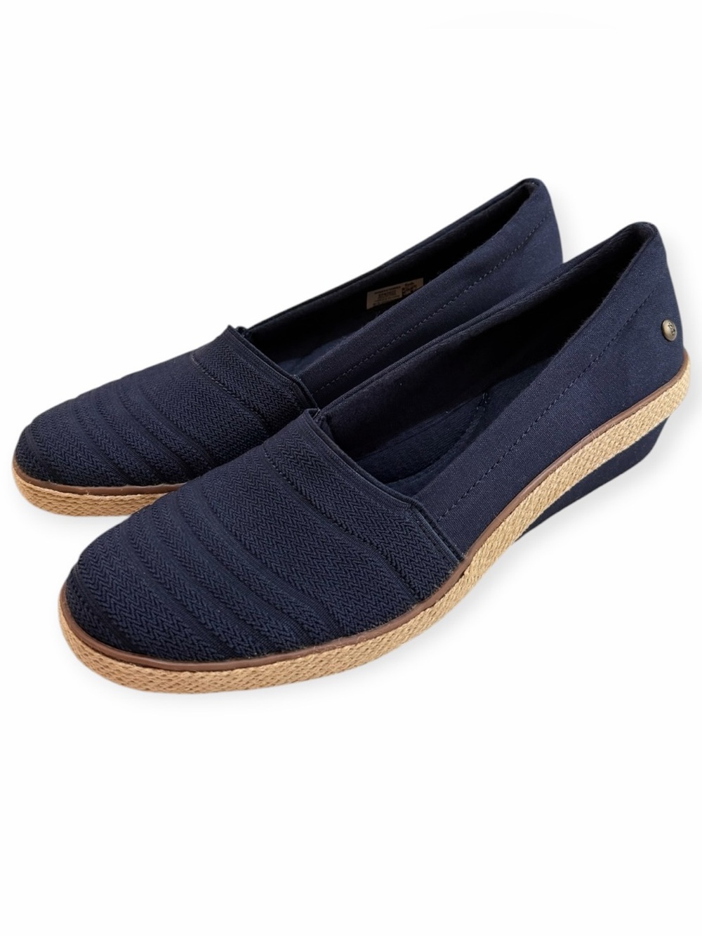 Ked’s Grasshoppers Women's Quinn Wedge Canvas Sneakers Size 8.5 Navy Blue